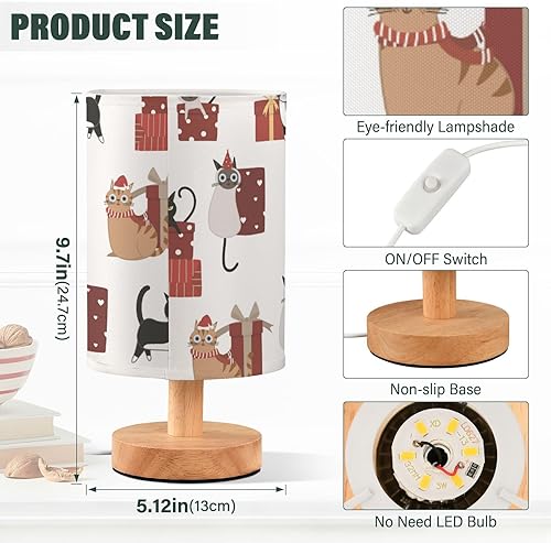 Miniatura 3 de Table Lamp Small Desk Lamp with Plug Cute Cat Christmas Lamps for Girls Home Office