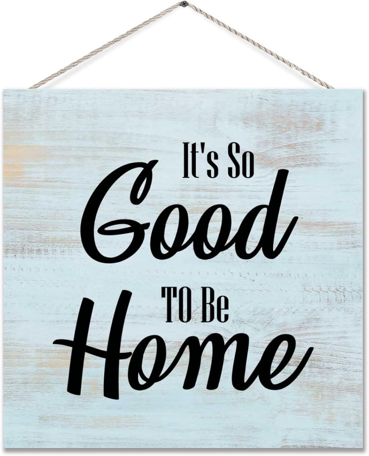 Inspirational Wooden Sign Plaque It is So Good to Be Home Wooden Plank Hanging Plaque Wooden Plank Hanging Sign with Hook Inspirational Wall Hanging Art Sign Home Decor for Outdoor Beach House 12in