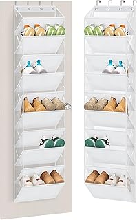 AOODA 10 Tier Clear Over the Door Shoe Organizer Storage, Deep Pockets L...