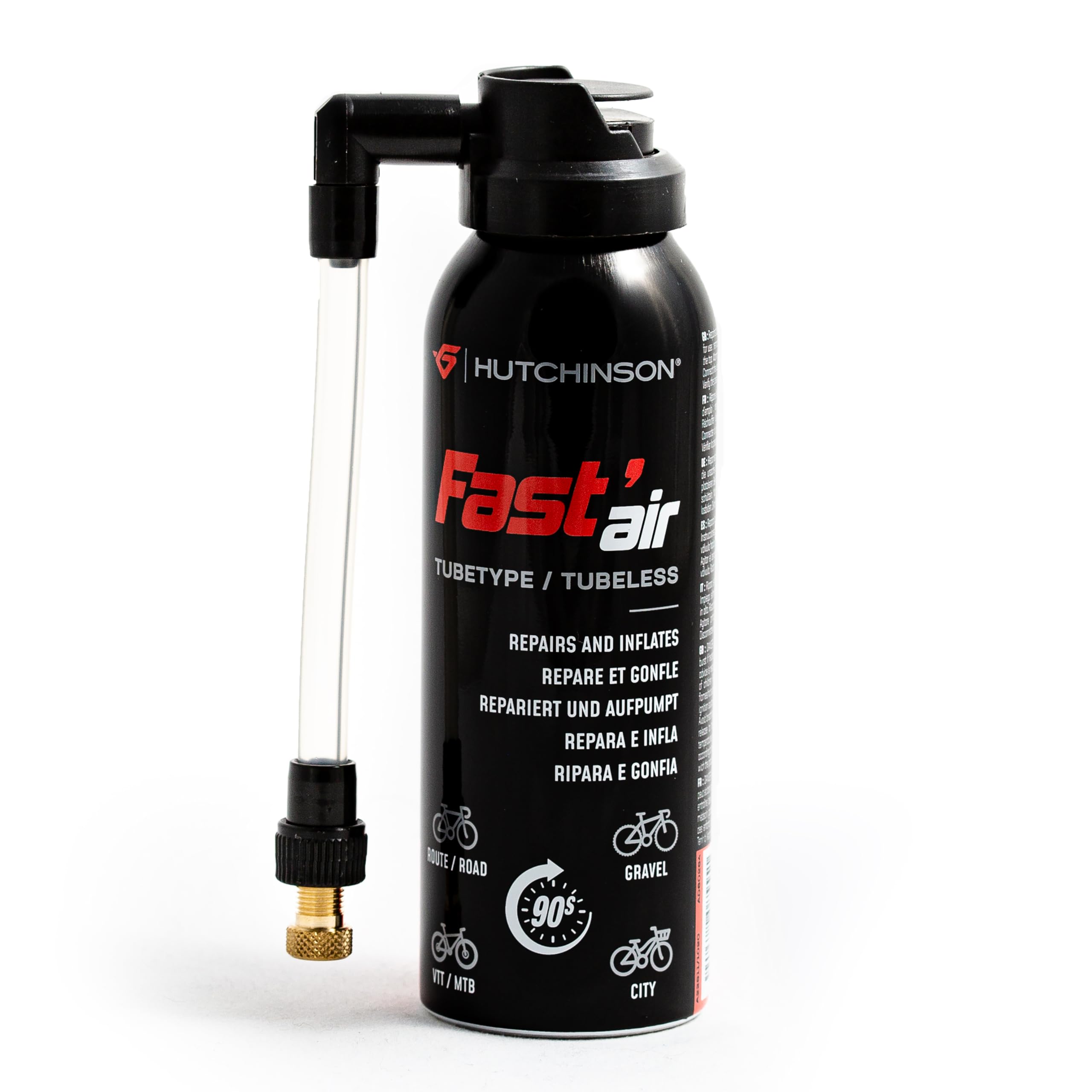 Hutchinson Fast’Air – Bike Accessories – Latex Spray – Tubeless Ready/Tube Type – 125ml