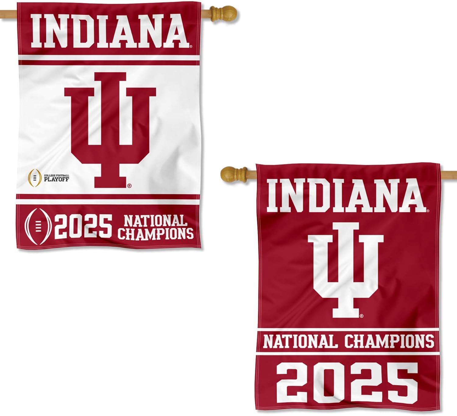 Indiana Hoosiers National Champions 2025 Double Sided House Banner Flag