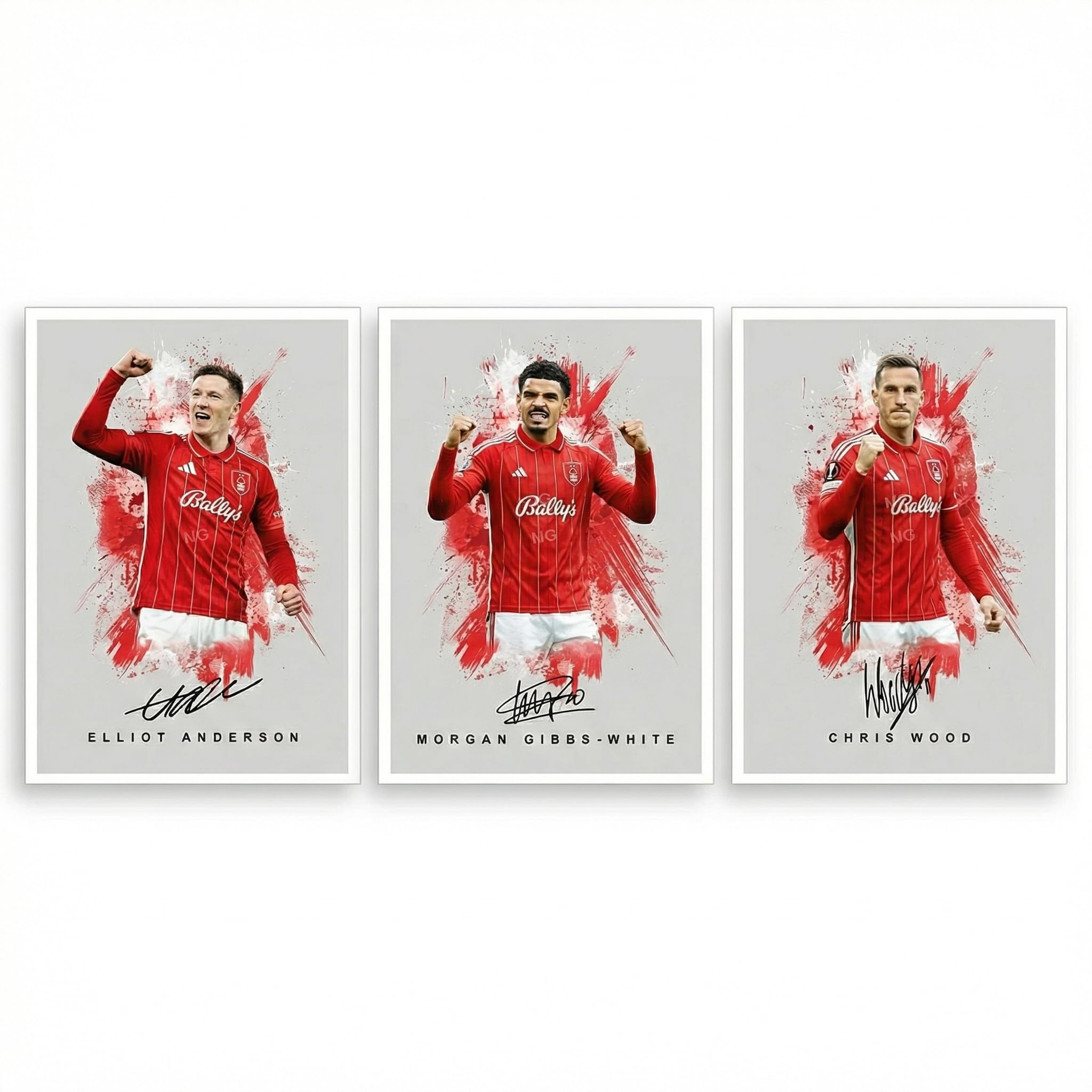 Morgan Gibbs-White Nottingham Forest Photo Poster A4/A3 Print Picture Display Framed Autograph Memorabilia for Football Fans Gift England ((A4 Unframed) Gibbs-White Anderson Wood)