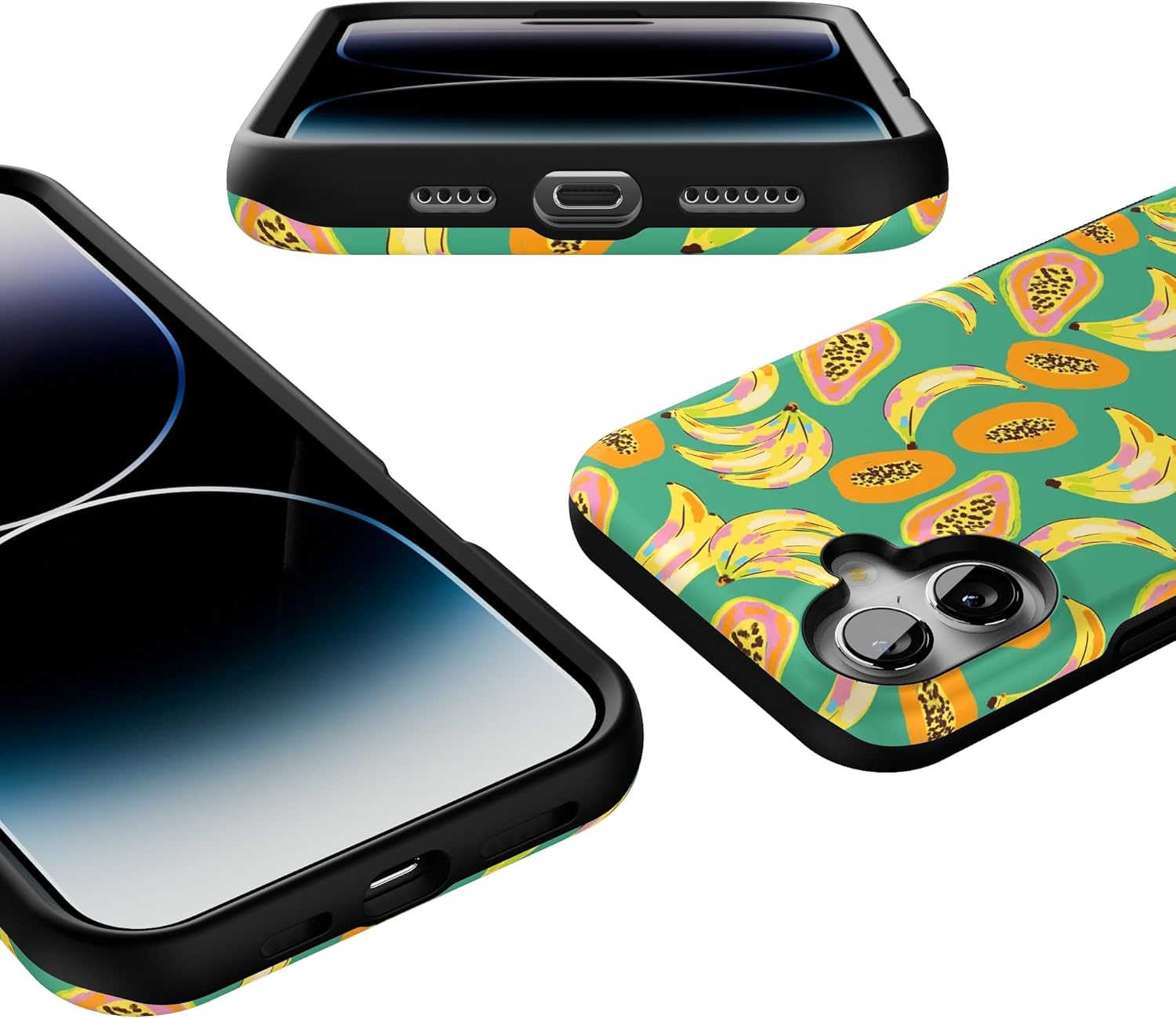 Casely iPhone 16 Case | Papaya Palms | Dippin' Daisy's Tropical Vacation | Bold Protective Design | Compatible with MagSafe