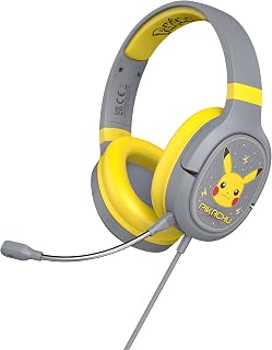OTL Technologies PK0862 Pokémon Pikachu Grey Pro G1 Wired Gaming Headphones