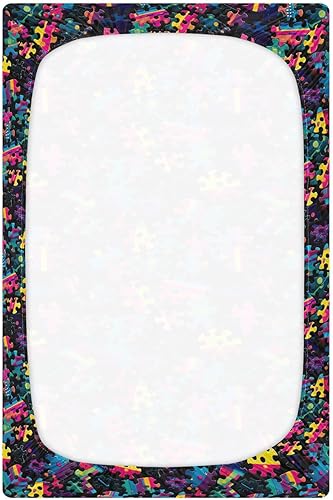 Miniatura 3 de Fitted Crib Sheets Colorful Puzzle Pattern Baby Crib Sheets for Boy & Girl Toddler Mattress Sheets 21216567