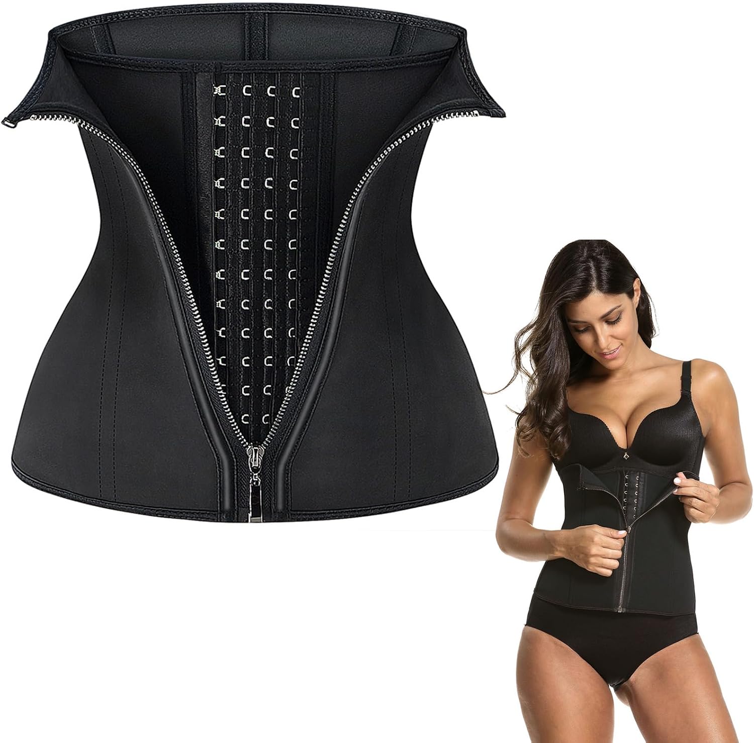 Beauenty Corsets for Women, Bridal Chest Support Shapewear, Lace Up Underbust Corset