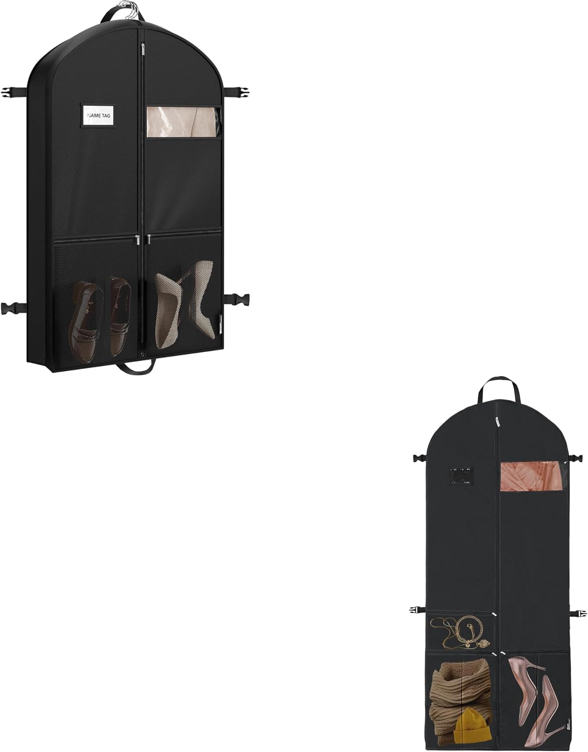 Simple Houseware 43'' & 65'' Travel Garment Bag with Pockets for Suits, Dresses, Coats, Heavy Duty 300D Polyester