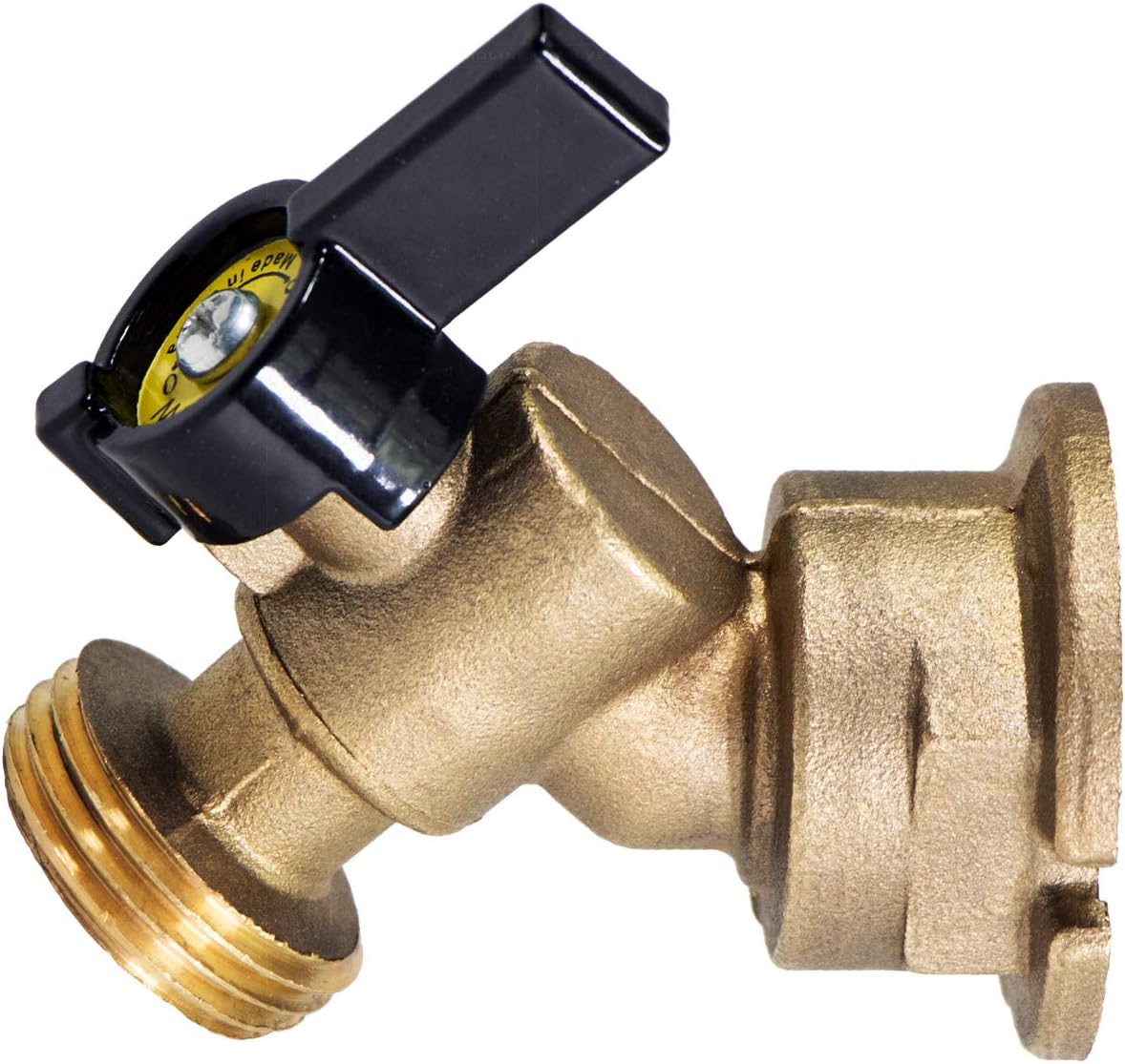 Midline Valve 69564-5 Quarter Turn Sillcock Bibb 3/4, Cast Brass (5Pack), 3/4 in. FIP Inlet x 3/4 in. MHT Hose Outlet, 5 Count