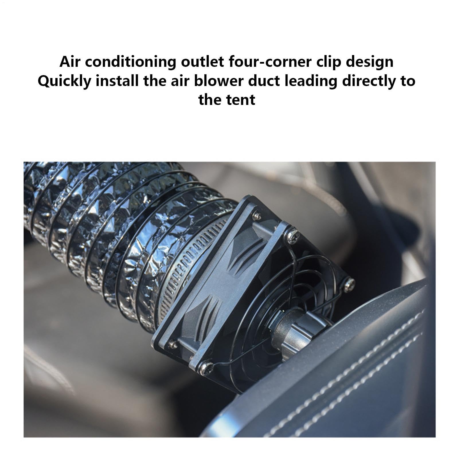 Prolunga per Bocchette di Ventilazione Auto Adattatore Con Tubo Pieghevole | Estensione per Bocchette di Aerazione Auto Uso Esterno Tenda Da Campeggio Interno Camion SUV E Camper