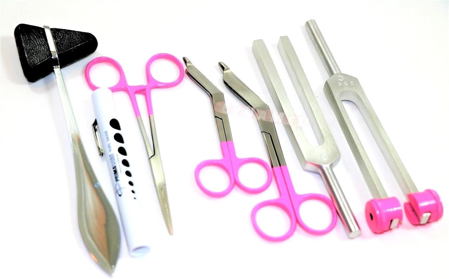 Set premium de 7 piezas Martillo de reflejo y herramientas médicas miniatura 1