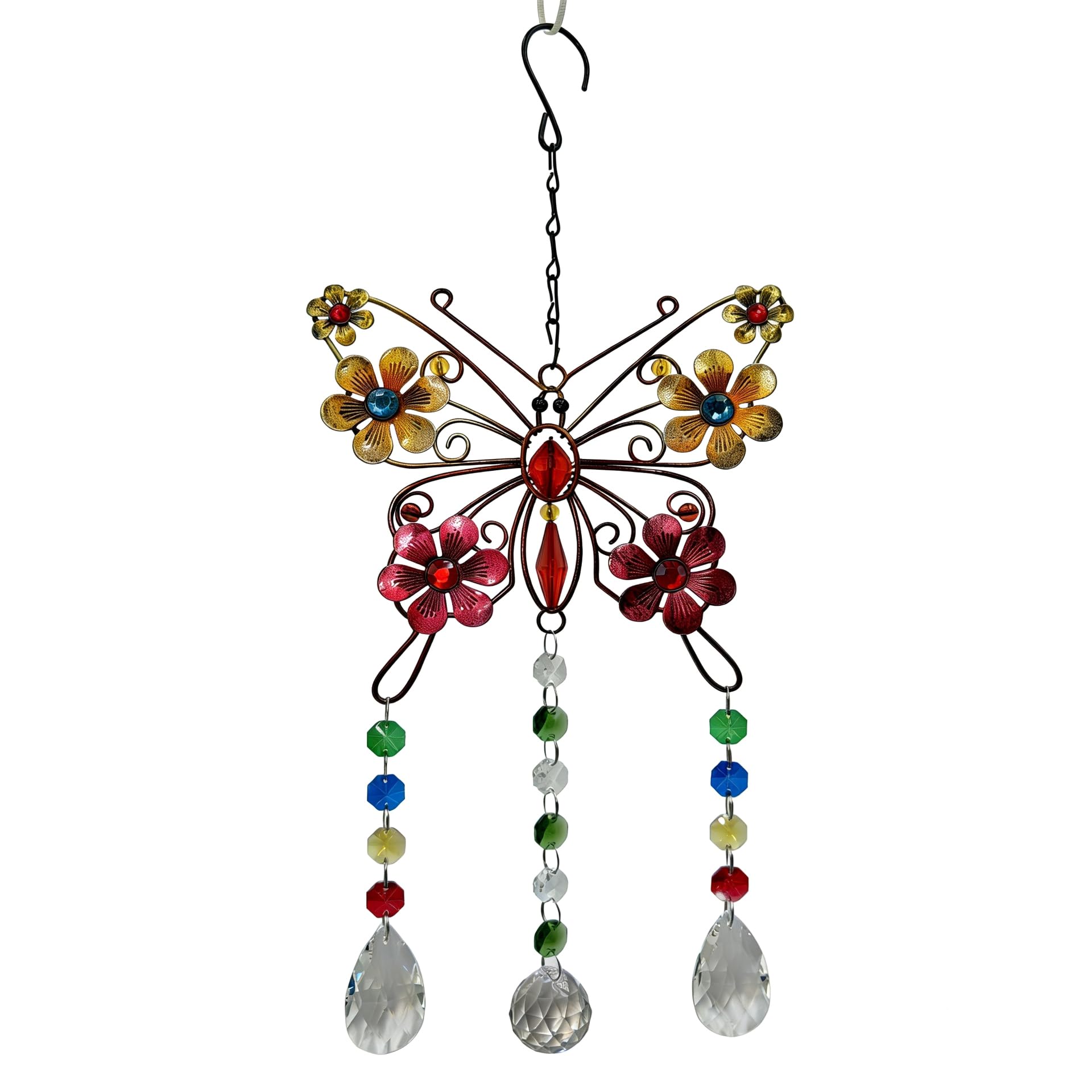 Stained Glass Window Hangings Colorful Butterfly Suncatchers Decors for Home Garden Yard Ornament Housewarming Gift Stained Glass Window Hanging