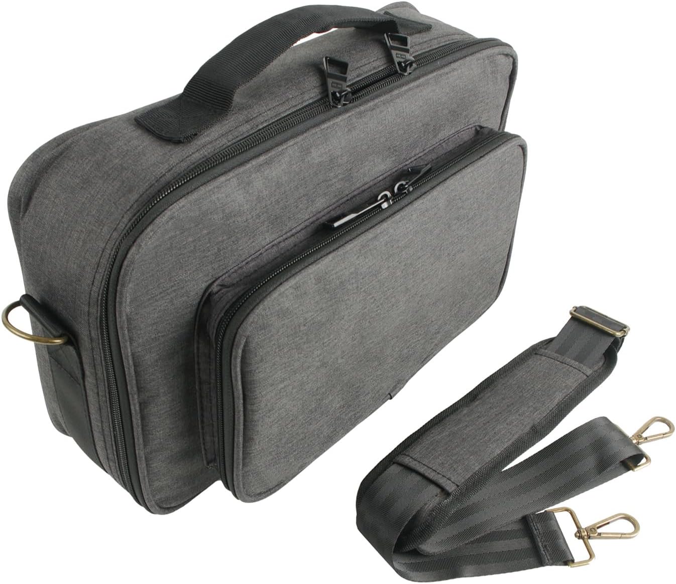 CHICIRIS Effects Processor Bag, Professional Guitar Pedal Case with Fabric 10mm Pearl Cotton Padding Shoulder Strap Handle, for Portable Compact Multifunctional Controller Storage (Small Size)