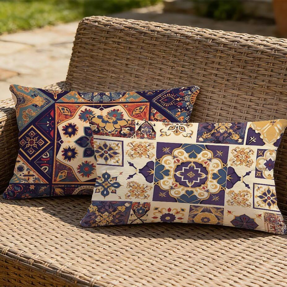Housse de coussin de jardin étanche 60x90 anti-décoloration UV