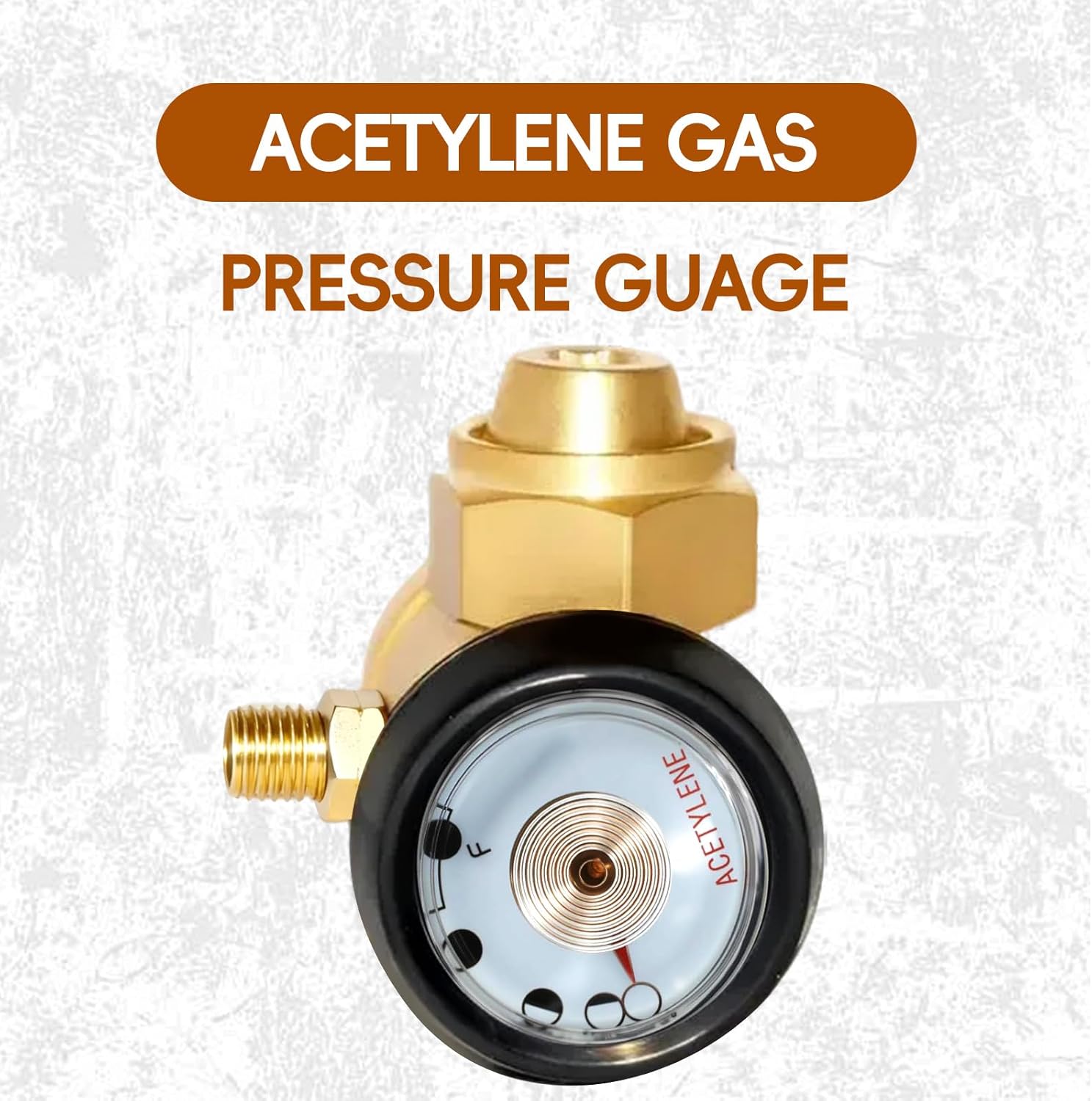 CGA520 AR-B Acetylene Regulator for B Tanks, Acetylene Gauge for Turbo Torch 0386-0725, Acetylene Torch Kit, Turbo Torch Acetylene