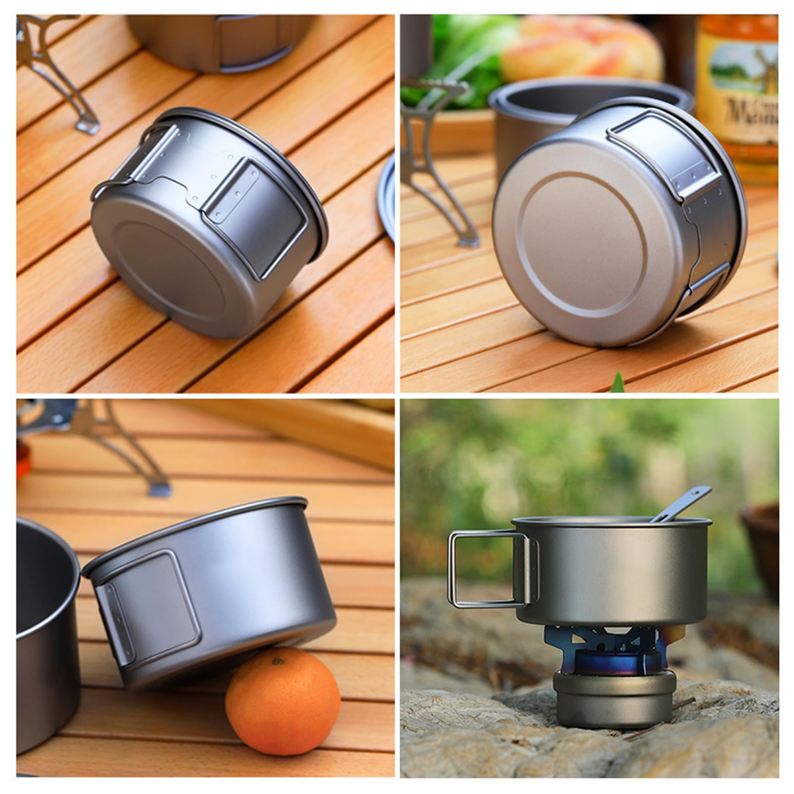 Cuenco para una sola persona, para acampar al aire libre, cena, contenedor de alimentos, versátil para picnics y camping, multiusos