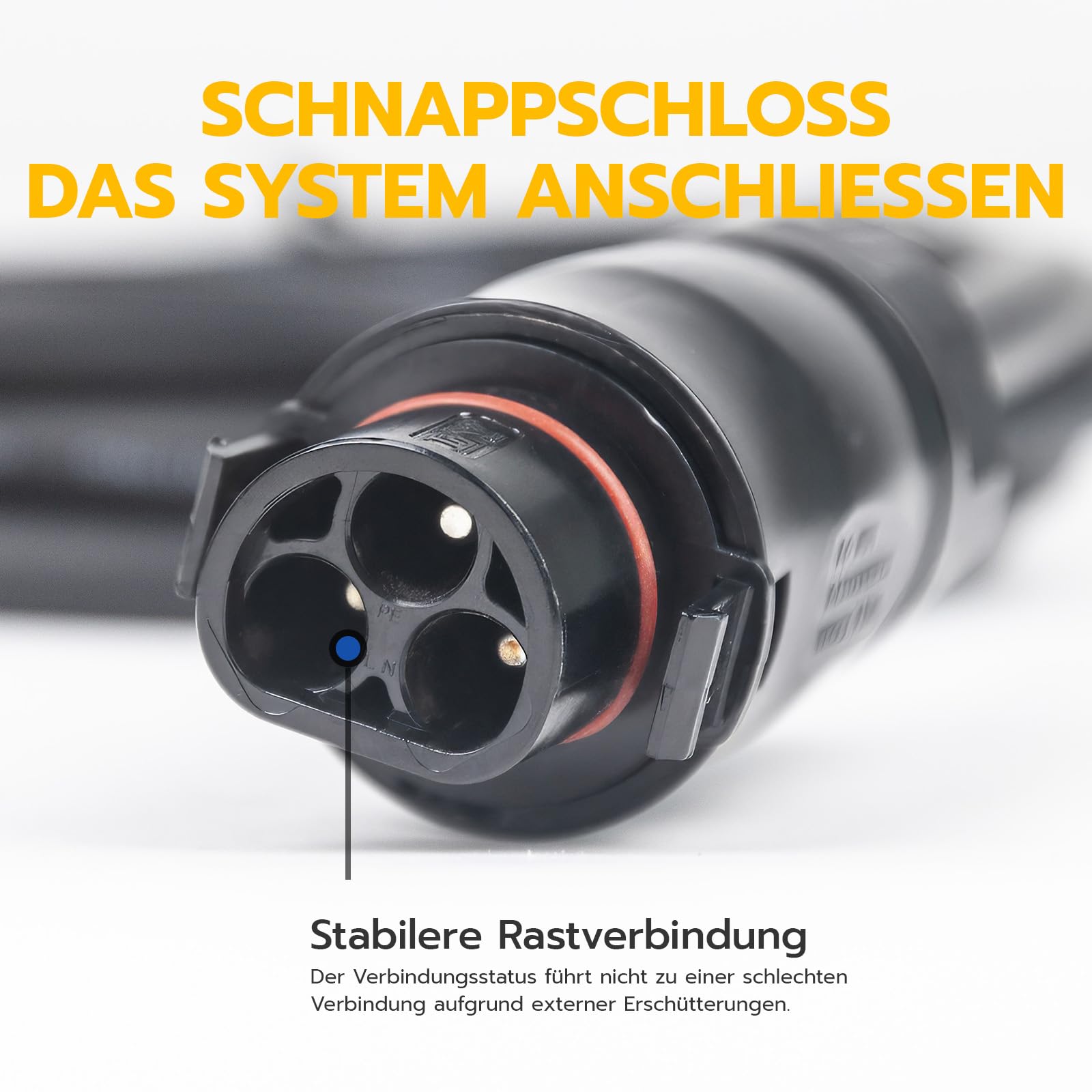 LY01 AC Kabel 5M für Deye Wechselrichter,LY-01 Buchse zu Schuko Stecker Anschlusskabel,Deye LY01 Kabel Verlängerung