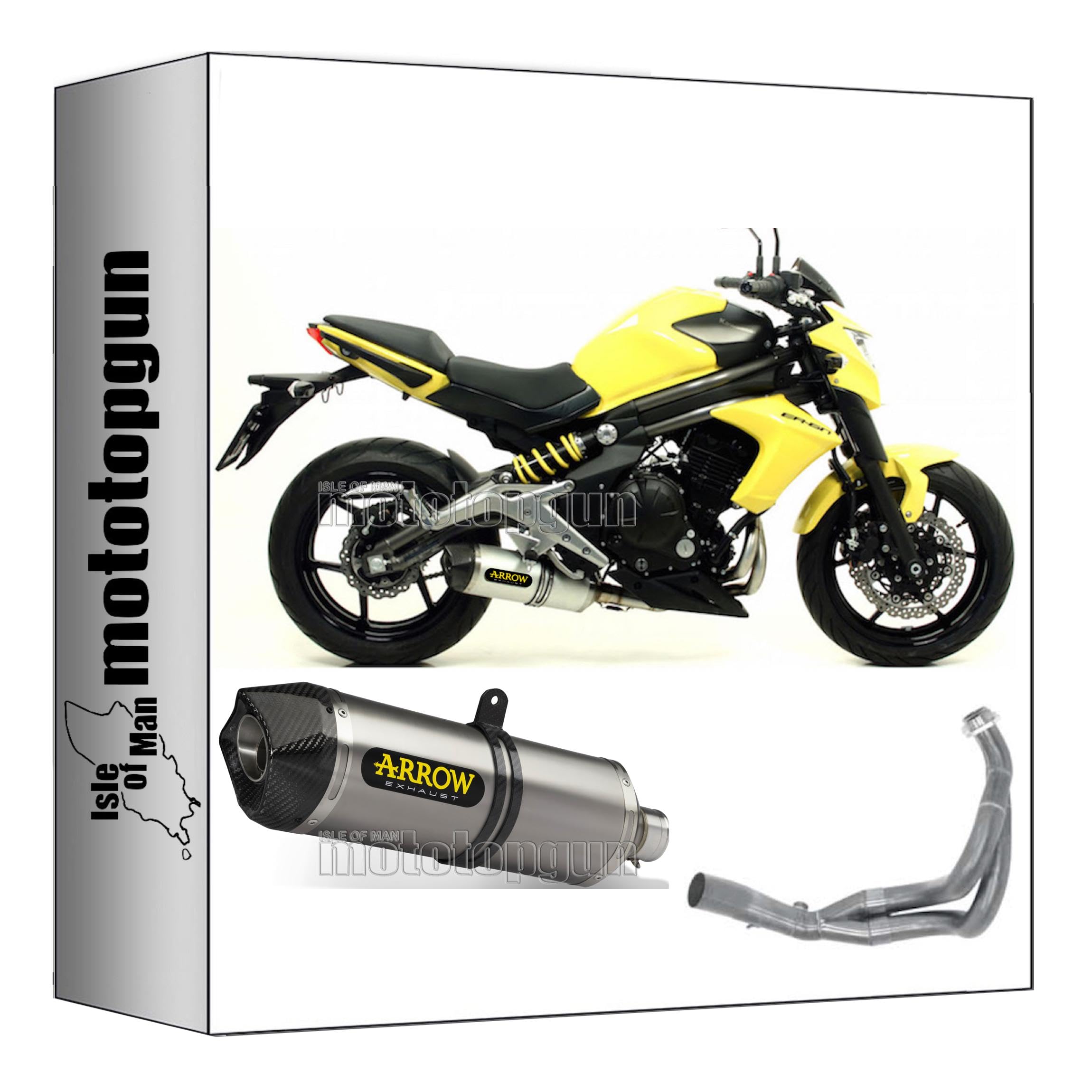 ARROW KAWASAKI ER6N Aluminum Full Exhaust System – Factory Racing