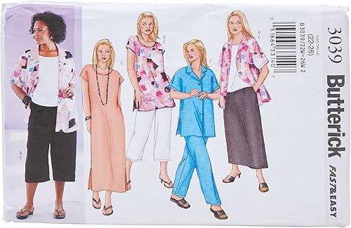 McCall 's Patterns Butterick Patterns B3039Petite de la mujer camisa, superior, túnicas, vestidos, faldas y pantalones de la mujer, tamaño