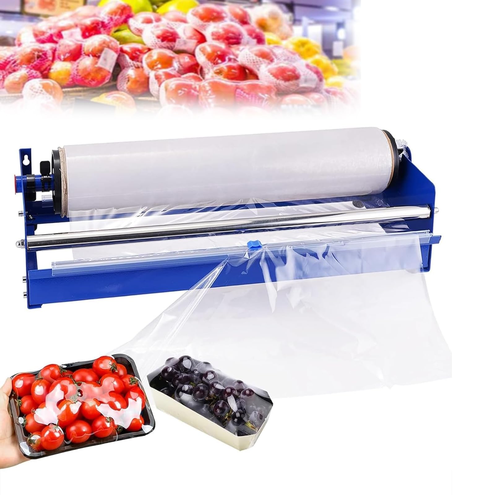 Dispensador manual de película adhesiva, herramienta de embalaje de palés, máquina de embalaje de película elástica para alimentos de almacén, equipo de embalaje eficiente