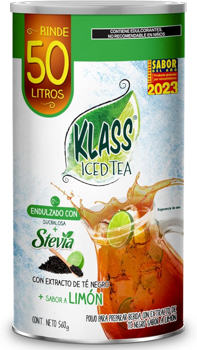 Te Helado Sabor Limon Rinde 50 L Sin Azucar Endulzado Con Stevia,Te