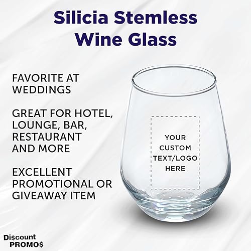 Miniatura 3 de Copas de vino de sílice personalizadas sin tallo, 12 onzas, juego de 100 unidades, paquete personalizado a granel, cristalería de restaurante,