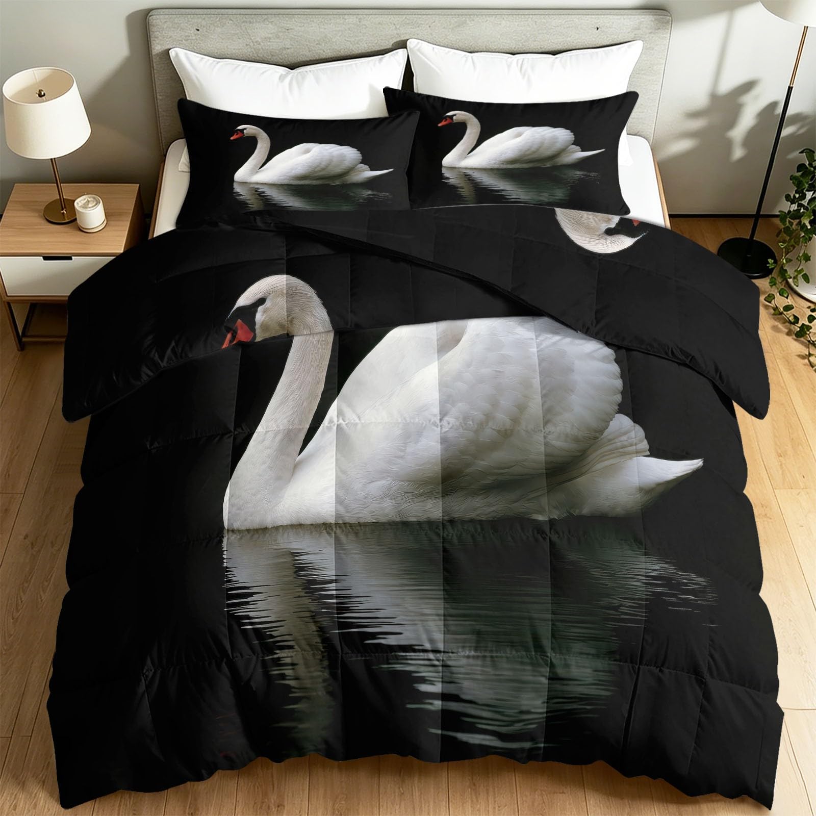 Couette légère 135 x 200 cm noire pour retrouver un sommeil paisible en été