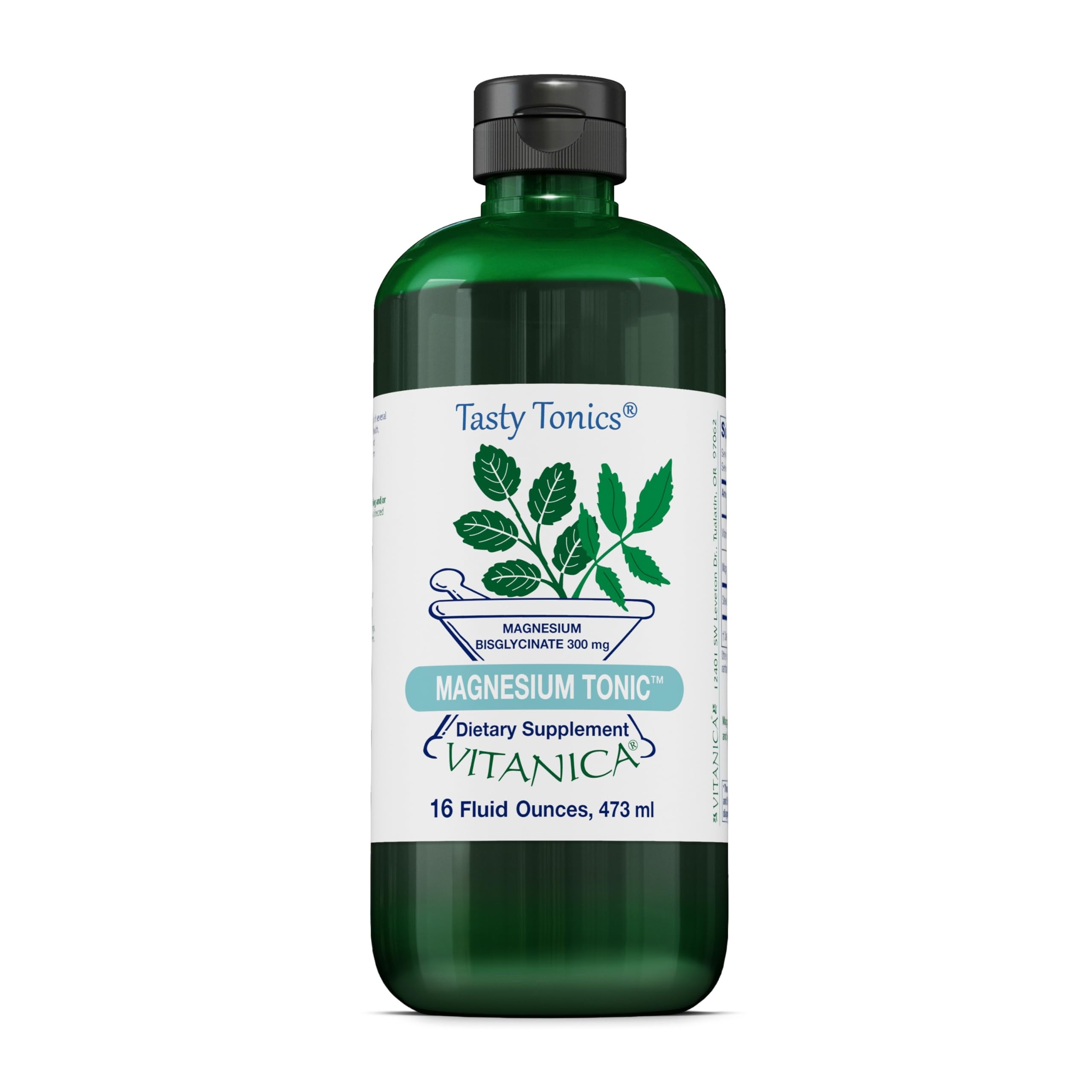 Vitanica Magnesium Tonic, Magnesium Bisglycinate, Vegan, 16 fl oz