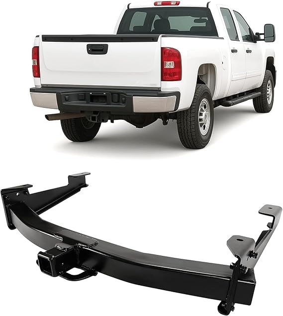 ECOTRIC Class 5 Trailer Tow Hitch W/2-Inch Receiver Compatible with 2001-2010 Chevrolet Silverado 2500HD 3500HD (6.5 Short Bed) Compatible with 2001-2010 GMC Sierra 2500HD 3500HD(6.5 Short Bed)