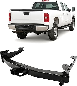 ECOTRIC Class 5 Trailer Tow Hitch W/2-Inch Receiver Compatible with 2001-2010 Chevrolet Silverado 2500HD 3500HD 6.5 Short Bed Compatible with 2001-2010 GMC Sierra 2500HD 3500HD6.5 Short Bed