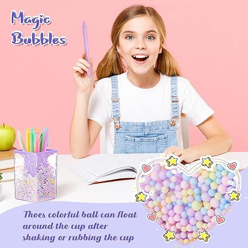 Miniatura 5 de TaoBary 14 piezas de lindo soporte para bolígrafo de burbujas para mujeres, estilo macarrón, tinta de gel kawaii, multiusos, accesorios