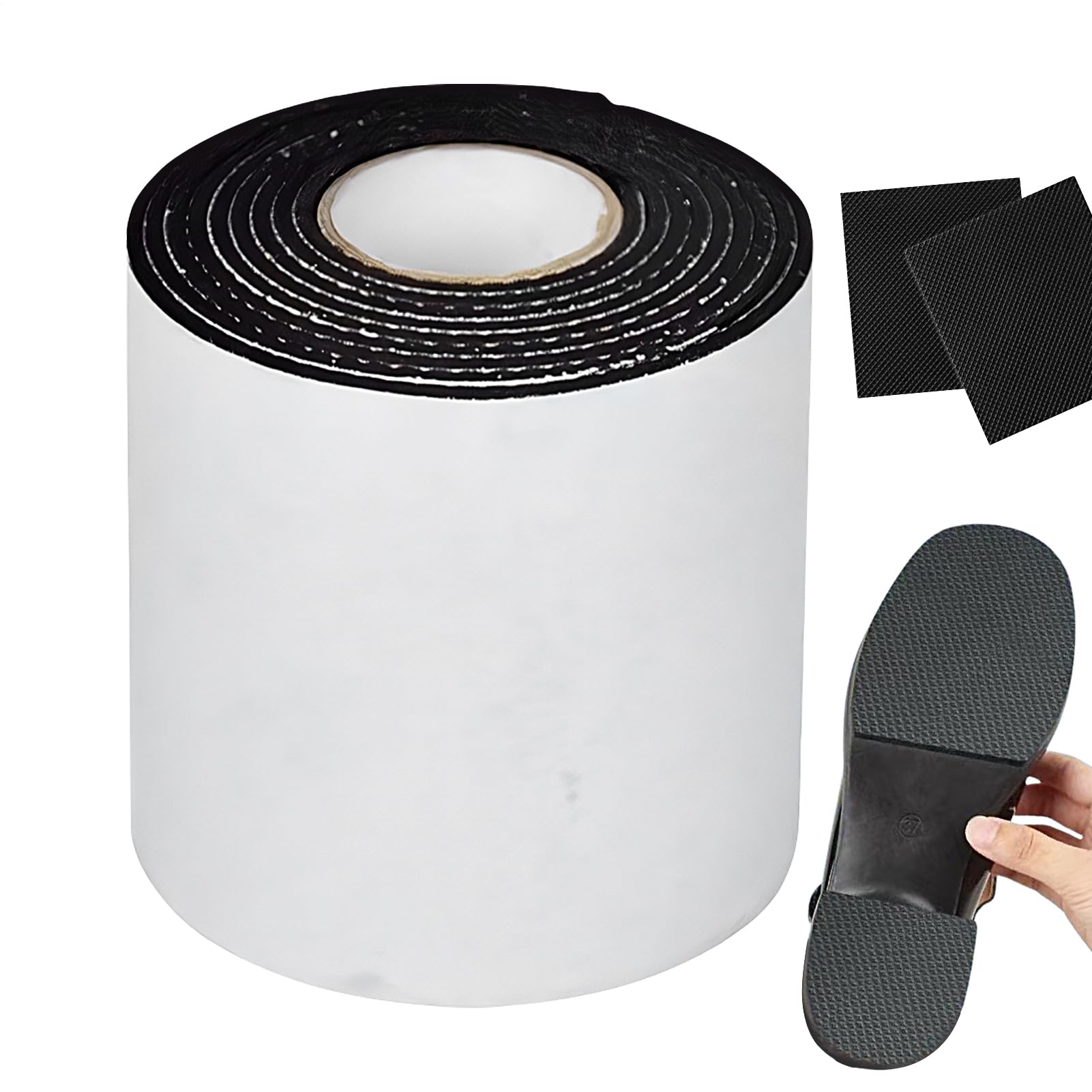Self-Adhesive Anti-Slip Tape, 1M X 5cm/10cm Anti-Noise Sole Protector For High Heels, Wear-Resistant Floor Protection, Furniture Feet Pads & Chair Leg Covers (Black)