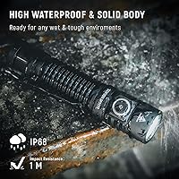 Vista 4 de Linterna táctica recargable Sofirn SP31 V3.0, linterna de bolsillo de 2000 lúmenes de alto brillo con LED potente, interruptores duales y batería