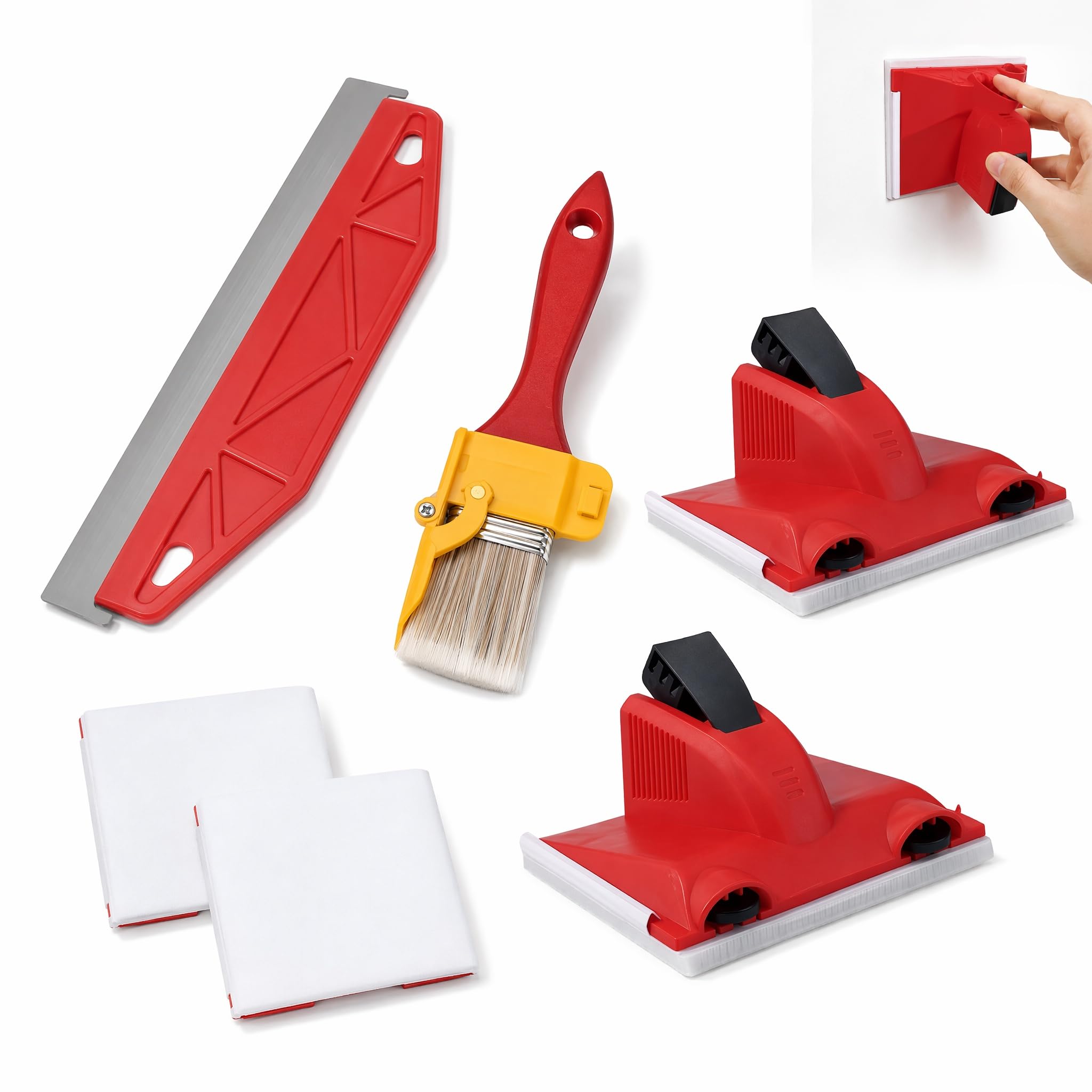 8 Pcs Paint Edger Tool Set, Cutting in Tools (Red)