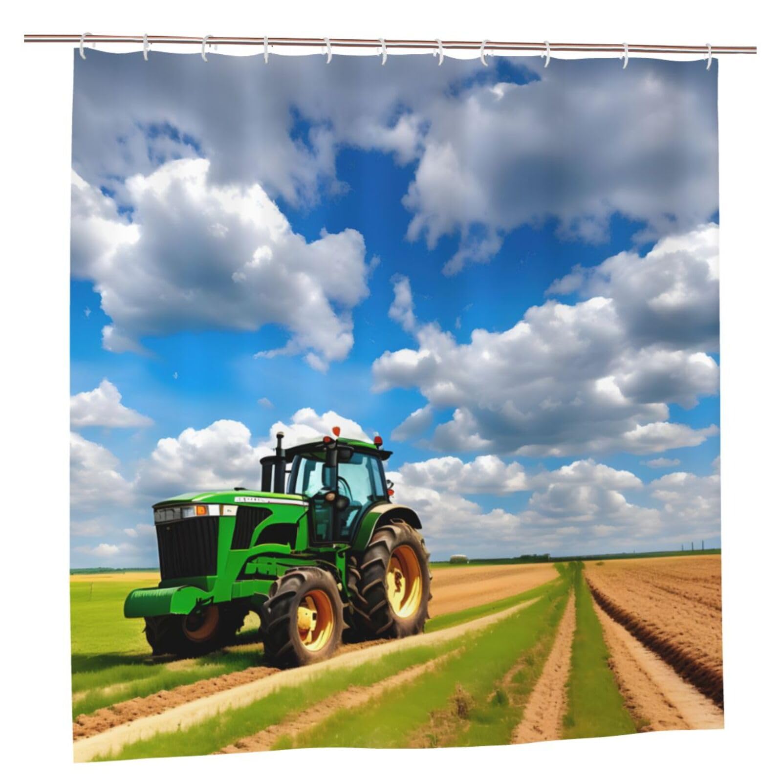 Rideau de douche tracteur anti-rouille rideau de bain 183 x 183 cm