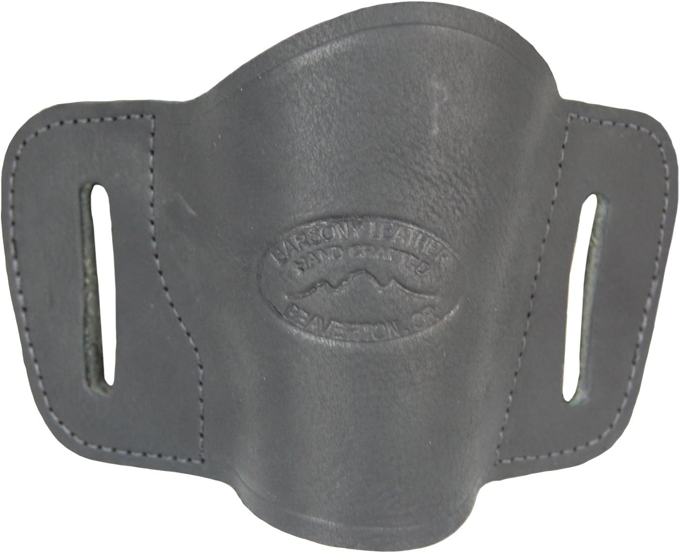 New Barsony Quick Slide Gun OWB Black Leather Holster for Full Size 9mm 40 45