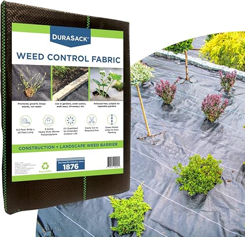 Miniatura 7 de DURASACK Tela de paisaje de barrera de malezas, polipropileno tejido estabilizado UV resistente, para control de malezas y cubierta de suelo de