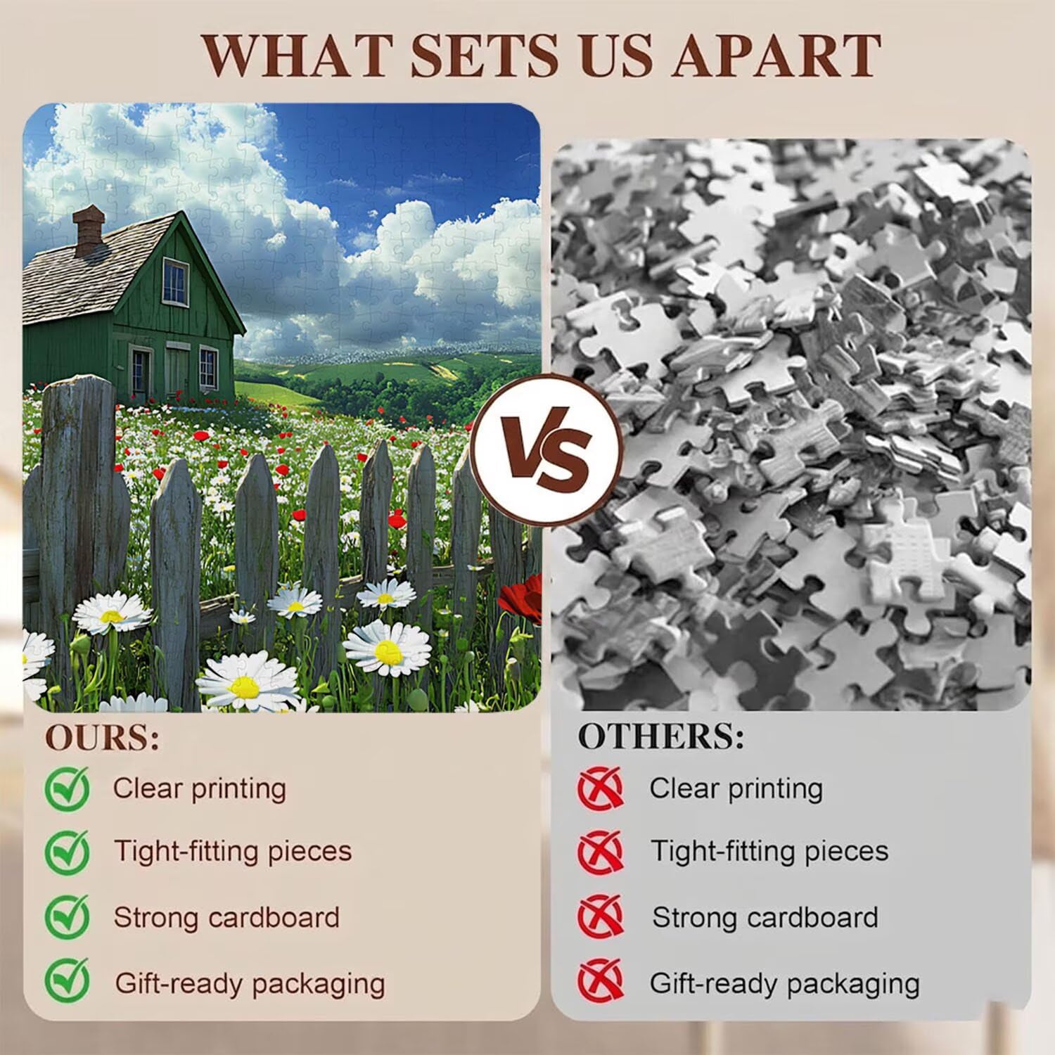 Flor Cabina-2 Puzzle de 1500 Piezas, Juego de Mesa Familiar de Madera - Rompecabezas Adultos para Toda La Familia, Rompecabezas Educativo DIY y Antiestrés - con Mapa de Referencia, 87 x 57 cm f0-364