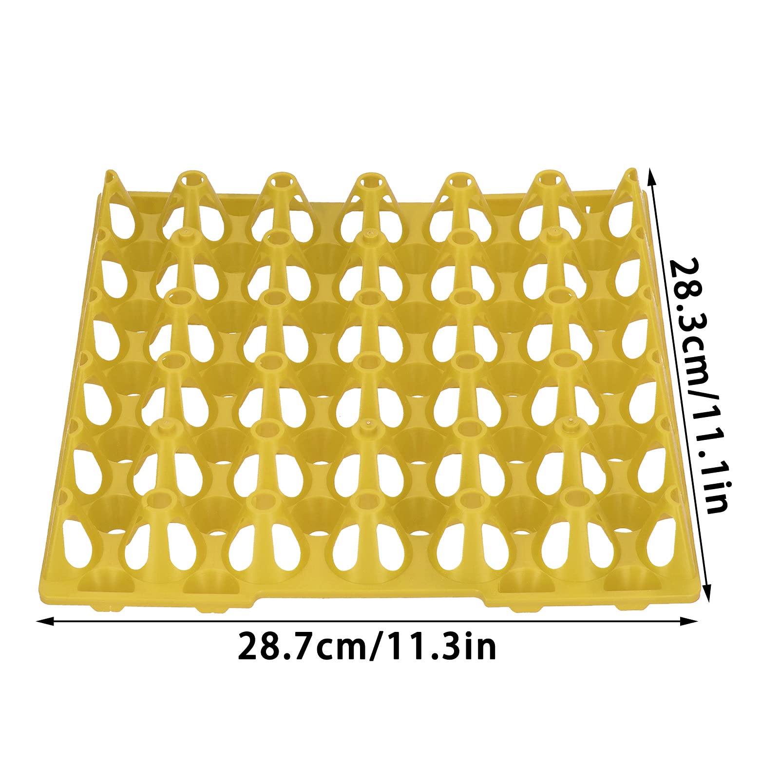 Bewinner Lot de 5 Plateaux à œufs en Plastique à 30 Cellules pour le Stockage et le Transport, Support à œufs Empilable et Réutilisable pour de Poule, Récipient à Extra Large pour Fournitures de
