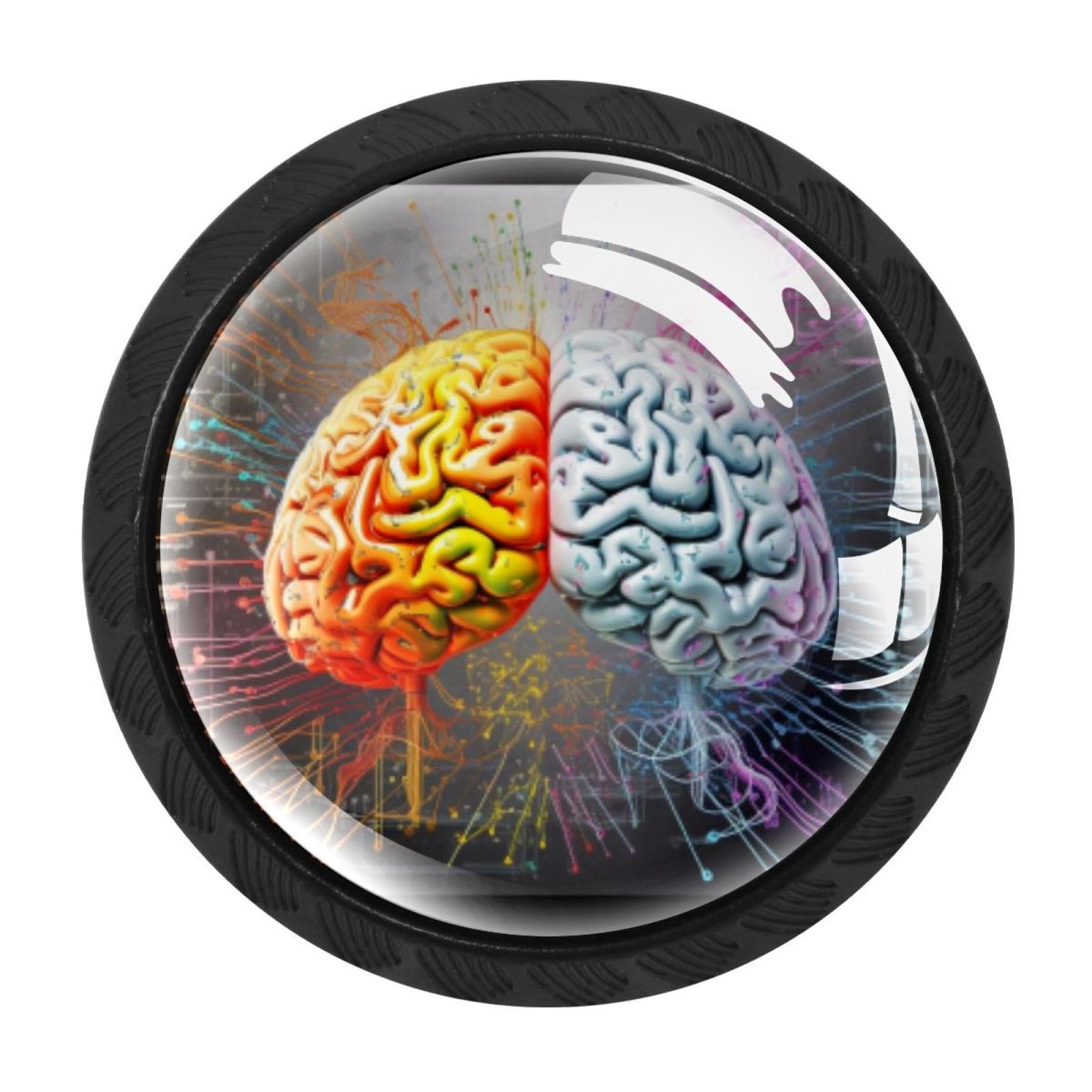 Chenzzzz Multicolored 05 4 Pack Round Cabinet Knobs For Kitchen Bathroom Closet Dresser Cabinets, Mathematical Engineering Brain