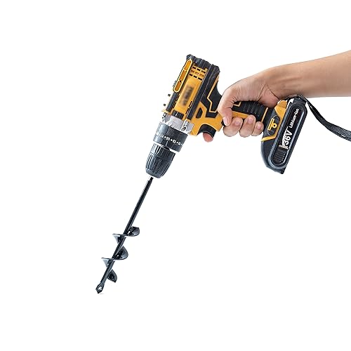 Vista 7 de VASGOR Juego de 4 brocas para plantar (1.6 x 9, 2.4 x 12, 3.2 x 16, 4 x 16) para plantar, barrena de jardín fácil para macetas, barrenas