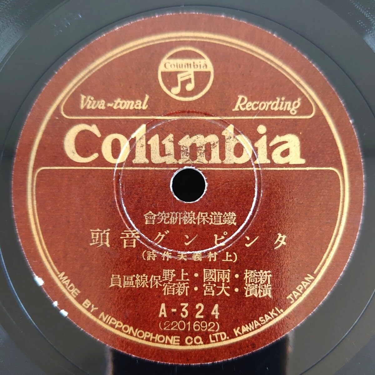 Amazon.co.jp: 蓄音機用SP盤レコードColumbia 鐵道保線研究會