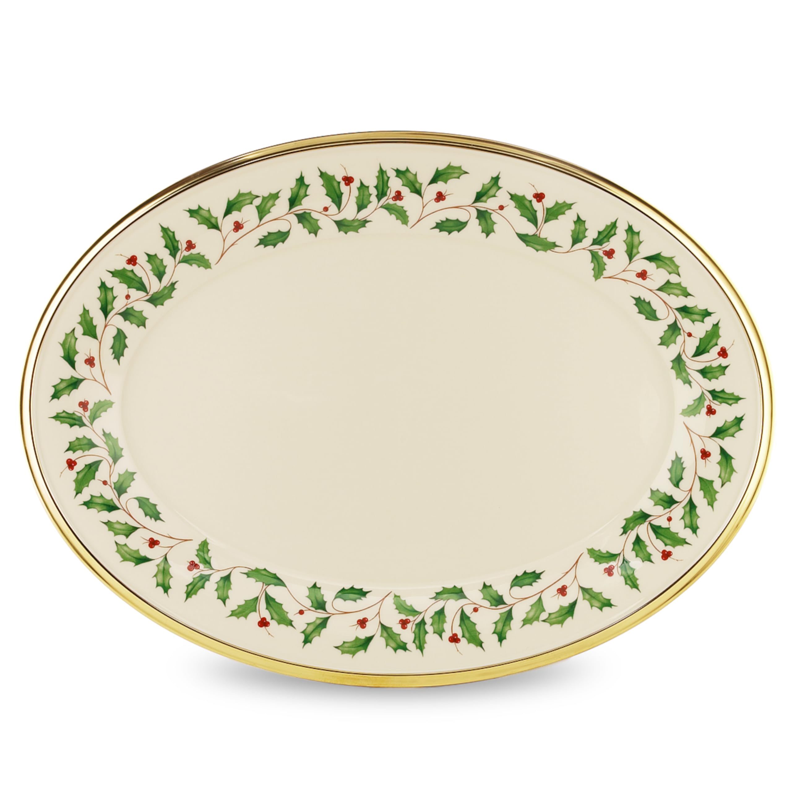 Lenox Holiday Oval 13-Inch Porcelain Christmas Serving Platter