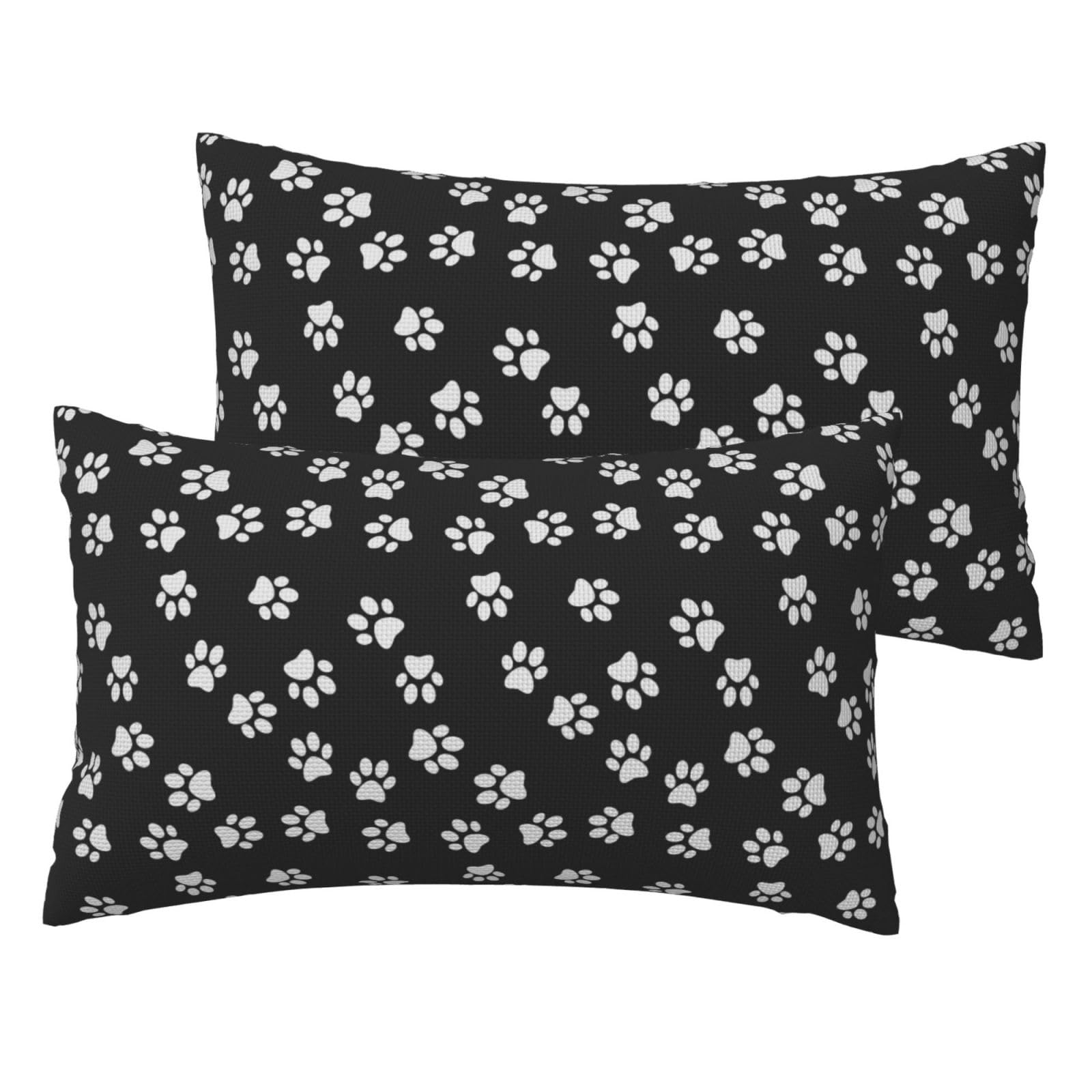 Egomed As Picture Dog Paw Print,Throw Pillow Cover Decorative Polyester Pillowcase Soft Cushion Covers 30X50 Cm