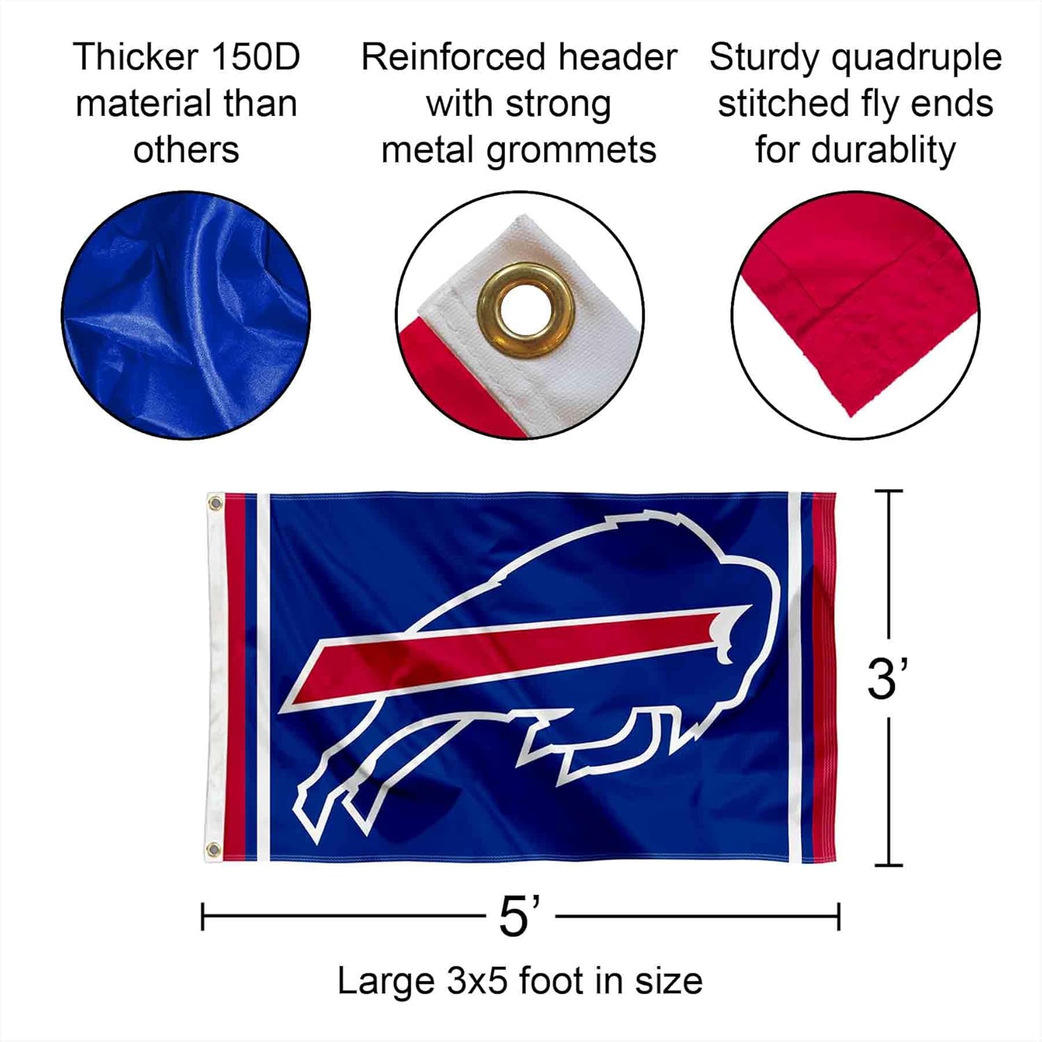 Buffalo Bills Flag Pole and Bracket Kit - Image 3