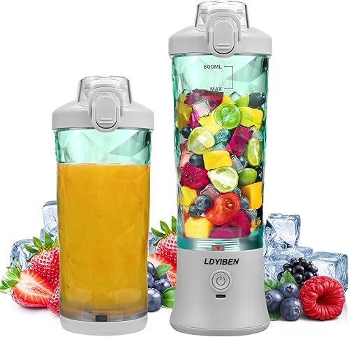 Licuadora portátil, licuadora de tamaño personal para batidos y batidos con 6 cuchillas, mini licuadora de 20 onzas para cocina, hogar, viajes disponible en Yaxa Colombia