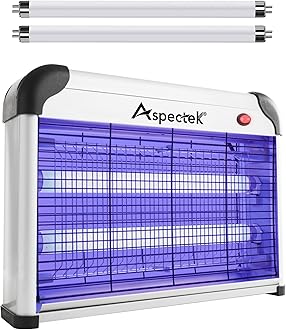 ASPECTEK 20W Electric Indoor Bug Zapper with Extra UV Bulbs – Mosquito and Fly Zapper for Kitchens, Bedrooms, Living Rooms, and Covered Spaces