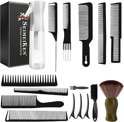 16 PCS Professional Barber Comb & Brush Set - Barber Accessories