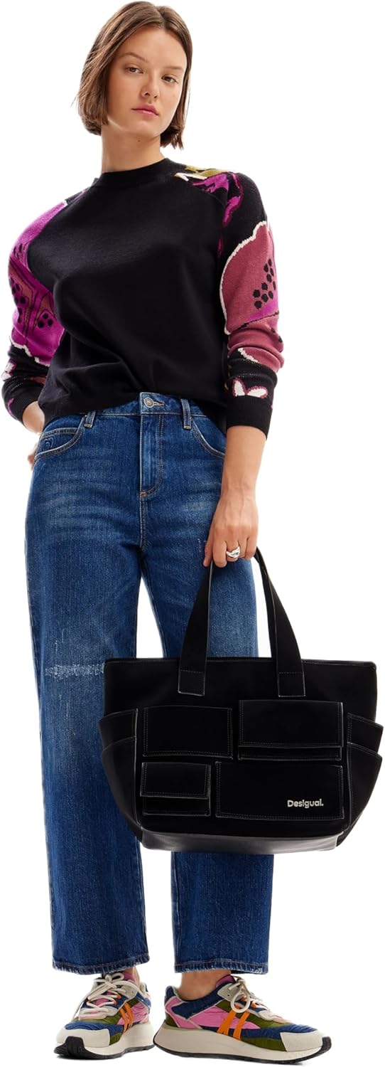 Desigual Women's Woman Flat Knit Thin Gauge Pullover