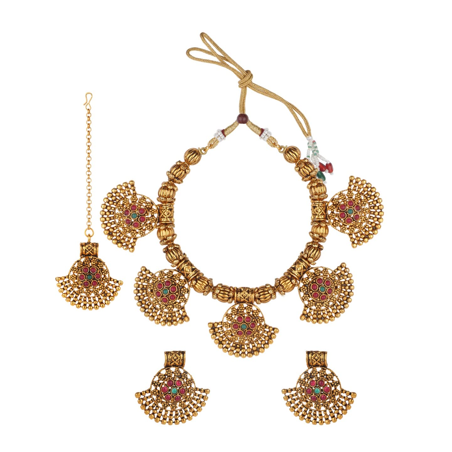 MATUSHRI ART Indian Traditional Jewelry Gold Plated Antique choker For Womens And Girls (B094N7GG8S) Amazon Price History, Amazon Price Tracker