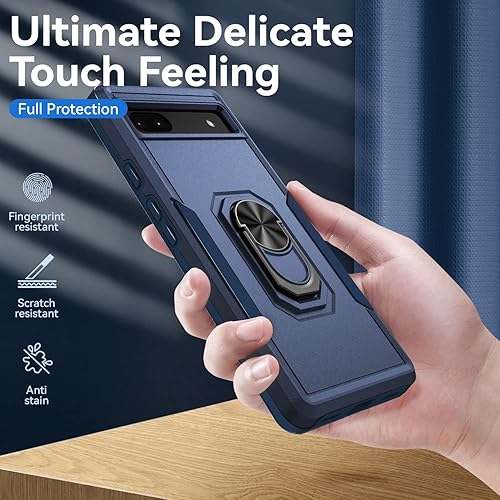Miniatura 8 de Fucozan Funda para Google Pixel 6A con armadura atril, anillo magnético, resistente protección de grado militar a prueba de golpes para Pixel 6A 5G